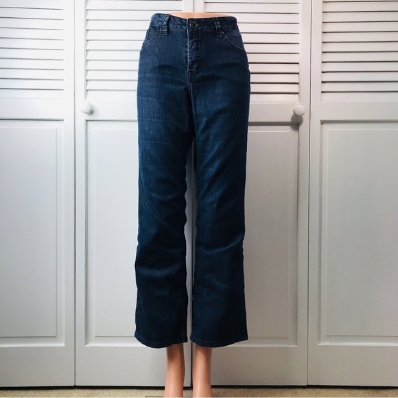 CHRISTOPHER BLUE Blue Wide Leg Cropped Jeans Size 10 - Picture 1 of 9